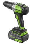 Дрель-шуруповерт ударный Greenworks GD24DD60 (3704107CUB) [24В, 1х4.0 Ач, бесщеточный, кейс]