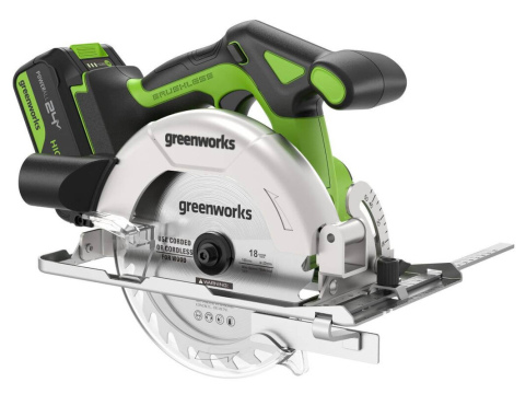 Пила дисковая аккумуляторная GREENWORKS GD24CS165 (1501607CUG)