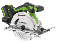 Пила дисковая аккумуляторная GREENWORKS GD24CS165 (1501607CUG)