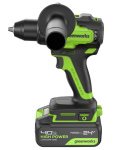Дрель-шуруповерт Greenworks GD24DD90 (3707507CUD) [24В, 2х4.0 Ач, бесщеточный, кейс]