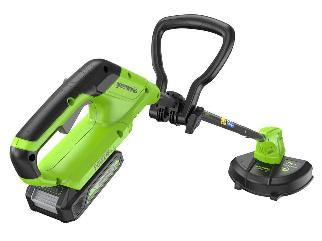 Триммер аккумуляторный GREENWORKS G24L(S)T25K2 (2113307SA) [24В, 1х2.0 Ач, з/у]