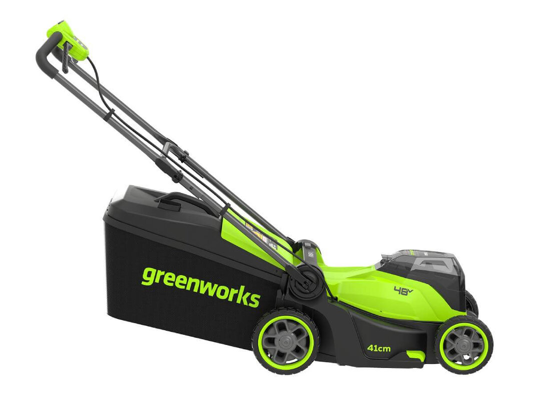 Газонокосилка аккумуляторная GREENWORKS G24X2LM411 (2520907UD) [2х24В, 2х4.0 Ач, з/у]
