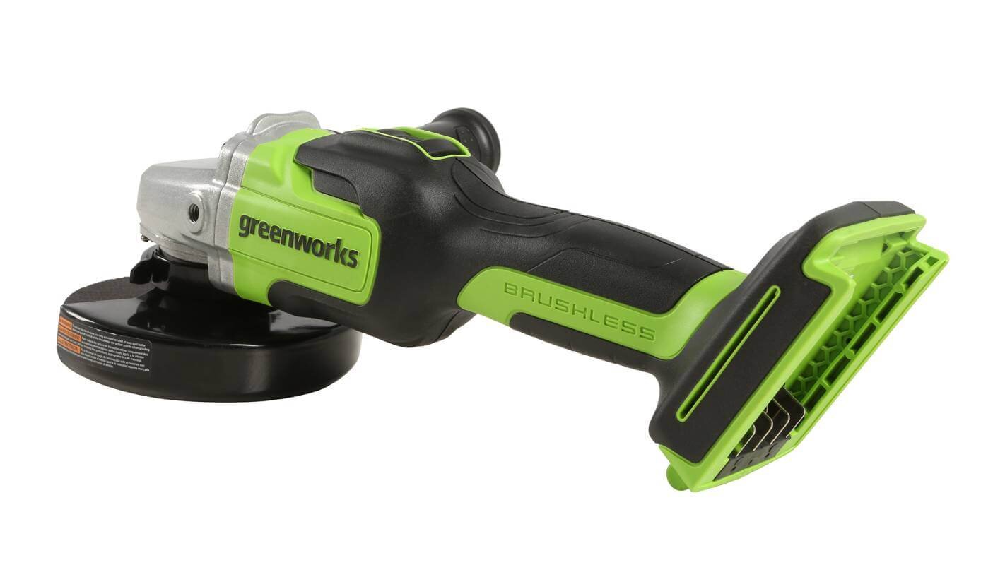 Шлифмашина угловая аккумуляторная GREENWORKS GD24AG (3200207 комплект)