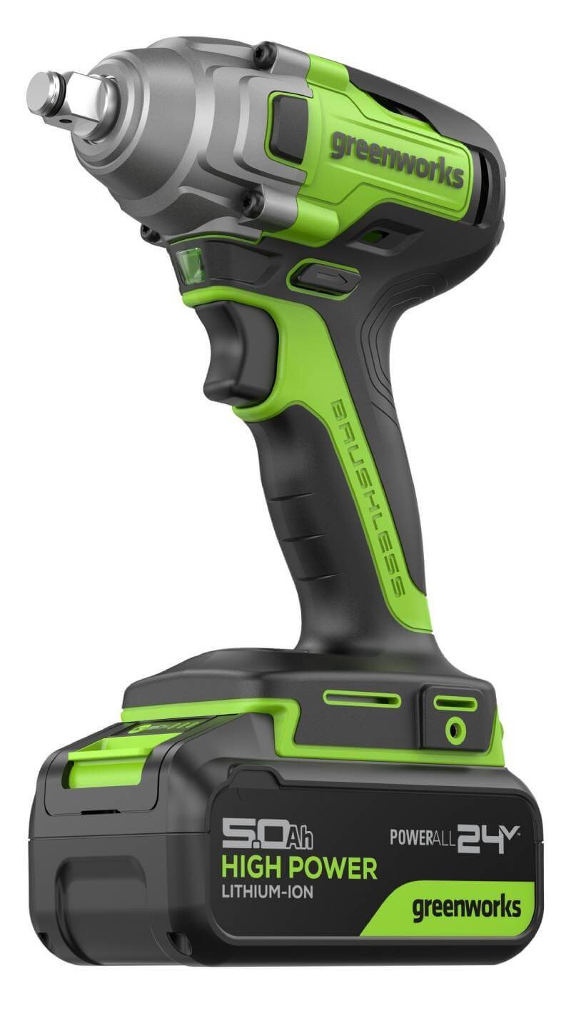 Гайковерт аккумуляторный ударный GREENWORKS GD24IW400 (3802907CUG)