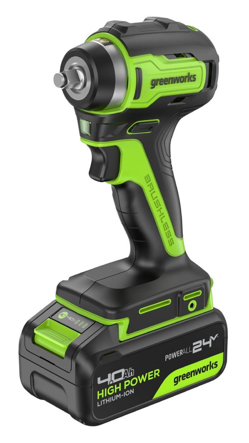 Гайковерт аккумуляторный ударный GREENWORKS G24IW200 (3803607CUB)