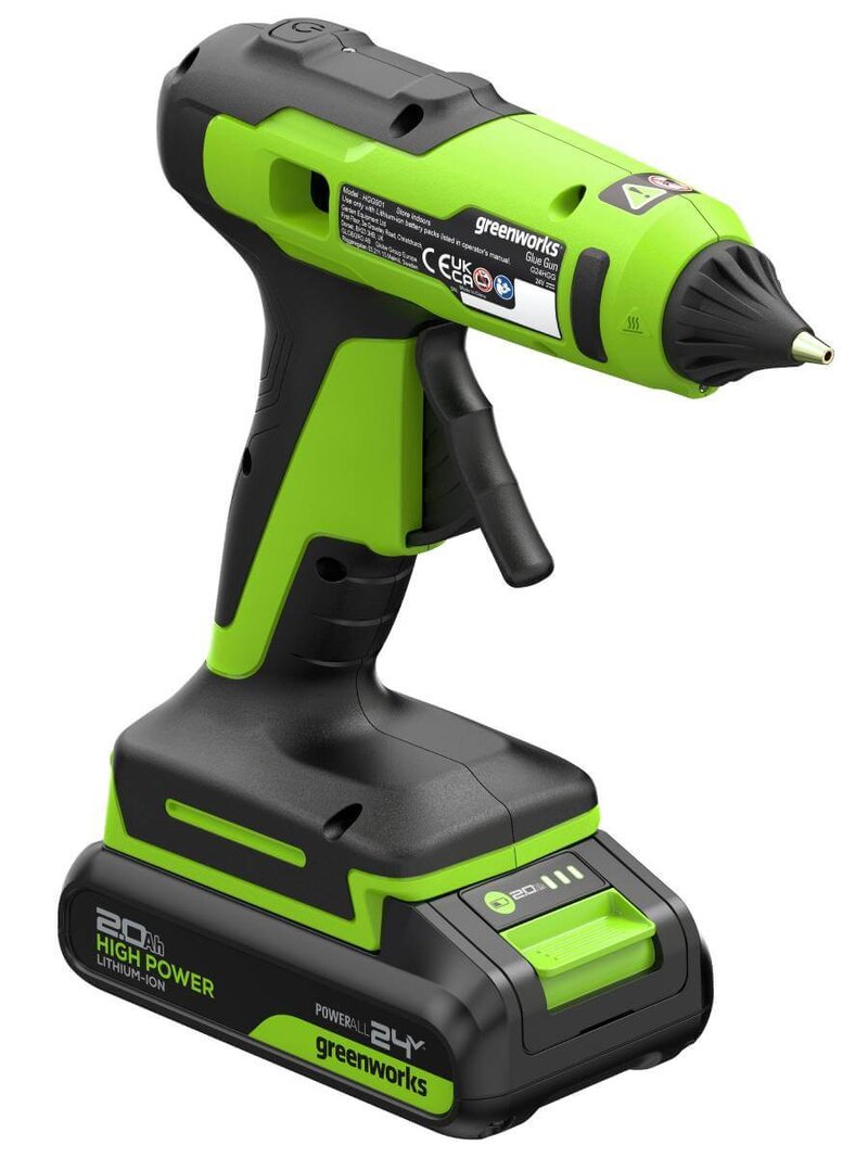 Пистолет термоклеевой аккумуляторный GREENWORKS G24GLG (3502207CUA)