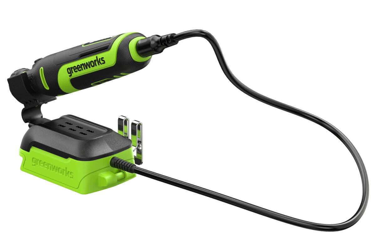 Гравер аккумуляторный GREENWORKS G24RT без АКБ и ЗУ+ принадлежности (3200807)