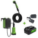 Насос дренажный аккумуляторный, для полива из бочки GREENWORKS G24SWP (3401007UB)