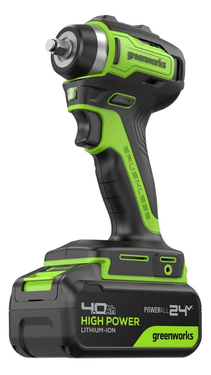Гайковерт аккумуляторный ударный GREENWORKS G24IW200 (3803607CUB)