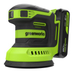 Шлифмашина эксцентриковая (орбитальная) аккумуляторная GREENWORKS (3100907CUA)