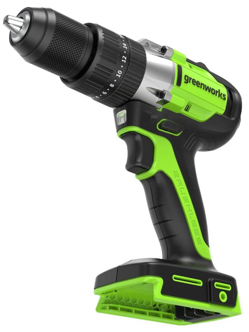 Шуруповерт ударный Greenworks GD24DD60 (3704107) [24В, 1х2 Ач, бесщеточный, картон]