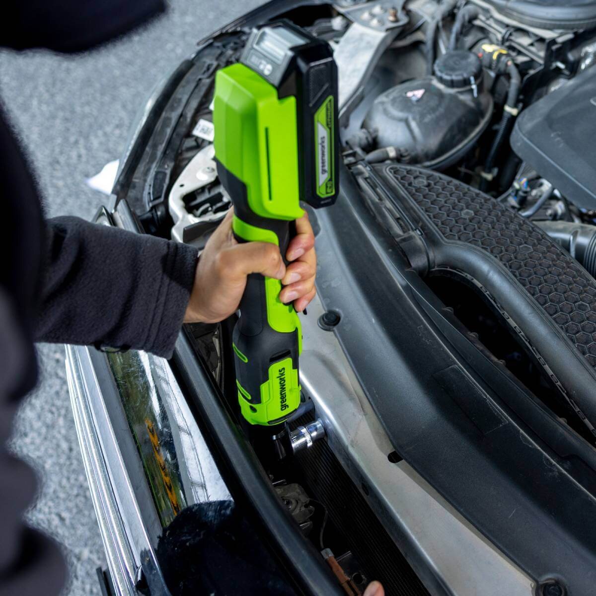 Трещотка аккумуляторная GREENWORKS GD24RW без АКБ и ЗУ+сумка (3804007)