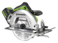 Пила дисковая аккумуляторная GREENWORKS GD24CS (1500907CUG)