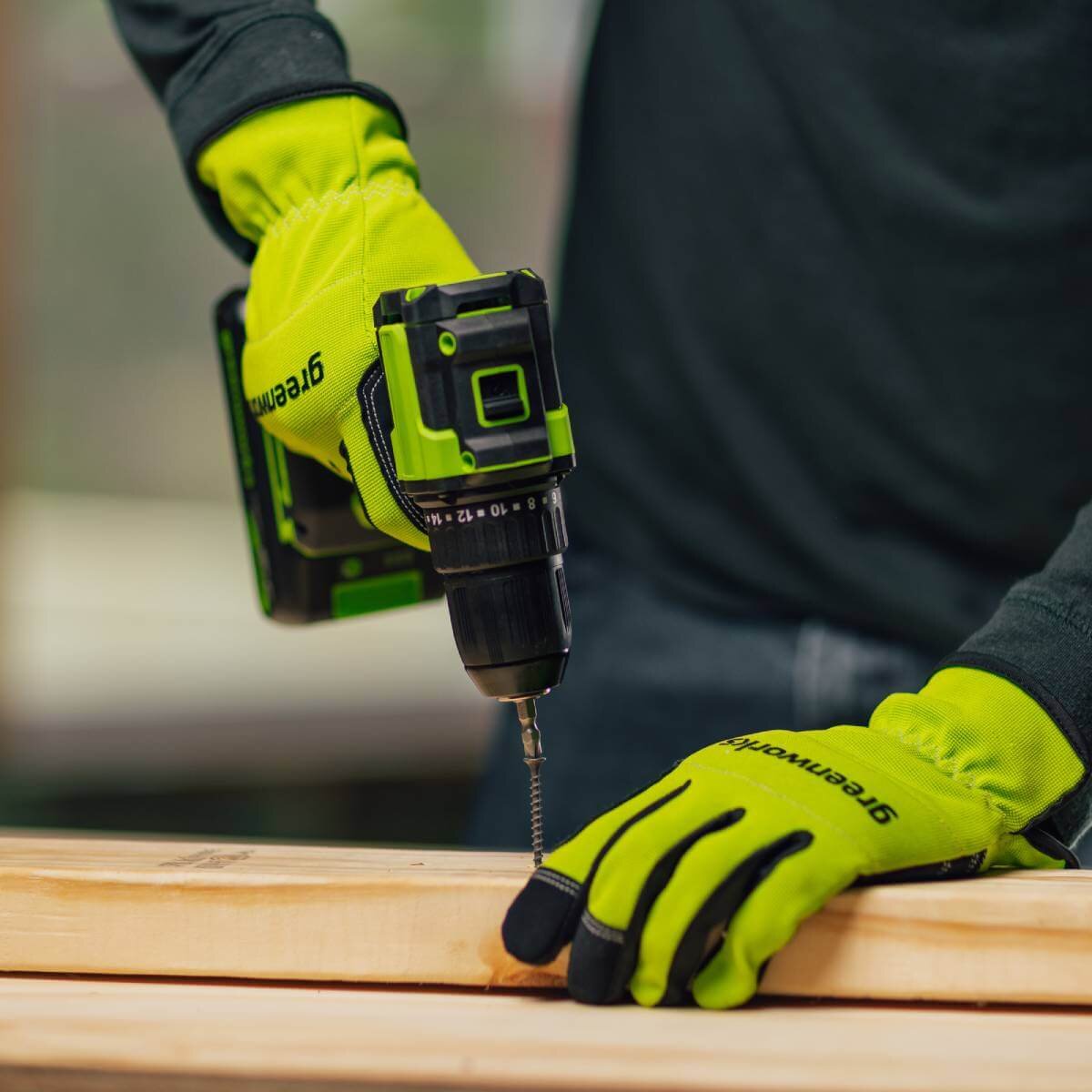 Дрель-шуруповерт Greenworks DD345 (3708307CUA) [24В, 1х2.0 Ач, бесщеточный, кейс]