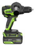 Дрель-шуруповерт ударный Greenworks GD24DD140 Anti-kickback (3707607CUB) [24В, 1х4.0 Ач, бесщеточный, кейс]