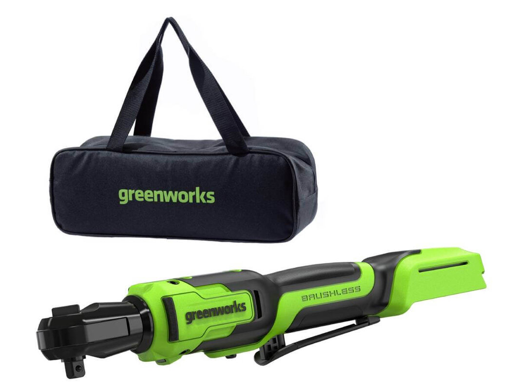 Трещотка аккумуляторная GREENWORKS GD24RW без АКБ и ЗУ+сумка (3804007)