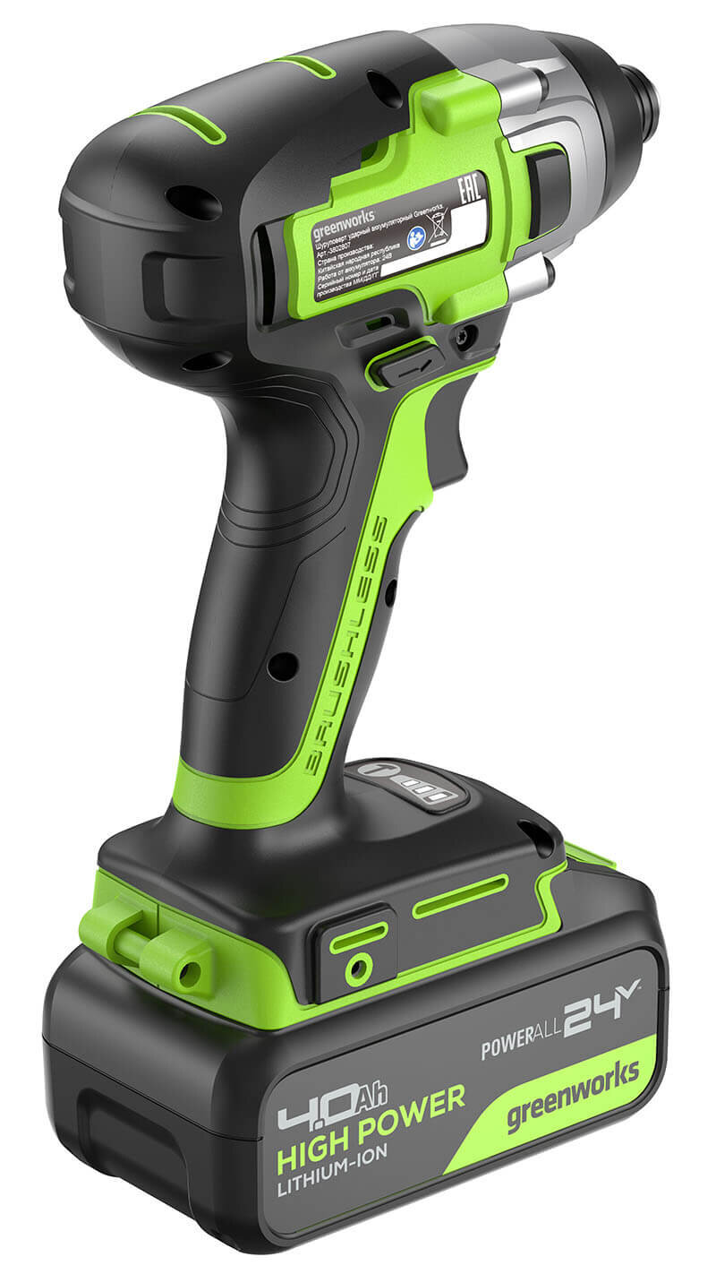 Винтоверт аккумуляторный ударный GREENWORKS GD24ID3 (3802807CUB)