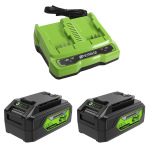 Газонокосилка аккумуляторная GREENWORKS GD24X2LM361 (2520707UD) [2х24В, 2х4.0 Ач, з/у]