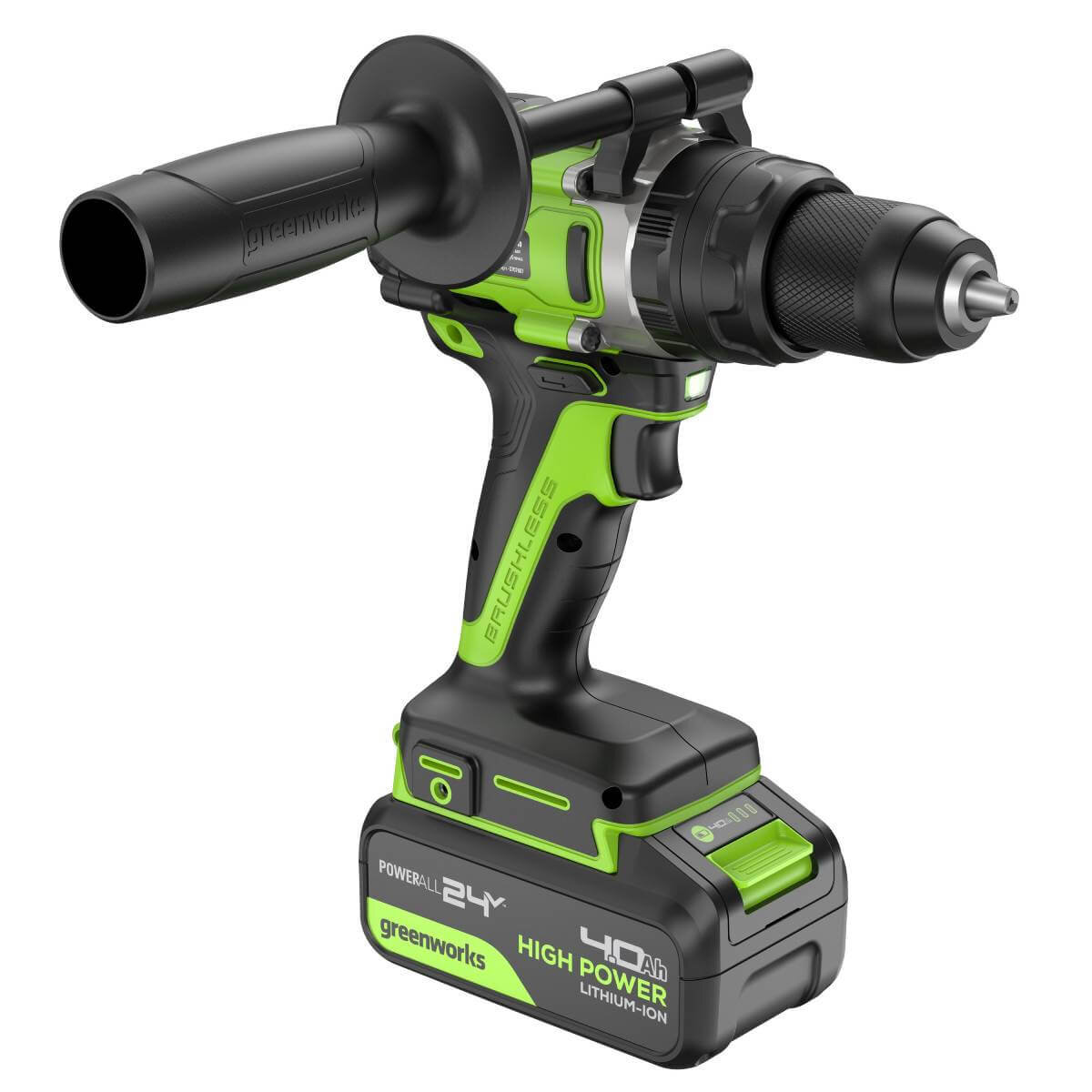 Дрель-шуруповерт ударный Greenworks GD24DD140 Anti-kickback (3707607CUB) [24В, 1х4.0 Ач, бесщеточный, кейс]
