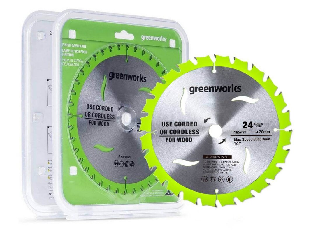 Диск пильный по дереву GREENWORKS 165х20х24T (2955707)