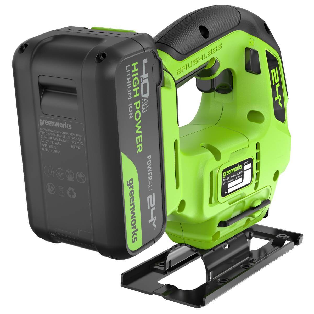 Лобзик аккумуляторный GREENWORKS GD24JS90 (3601707CUB)