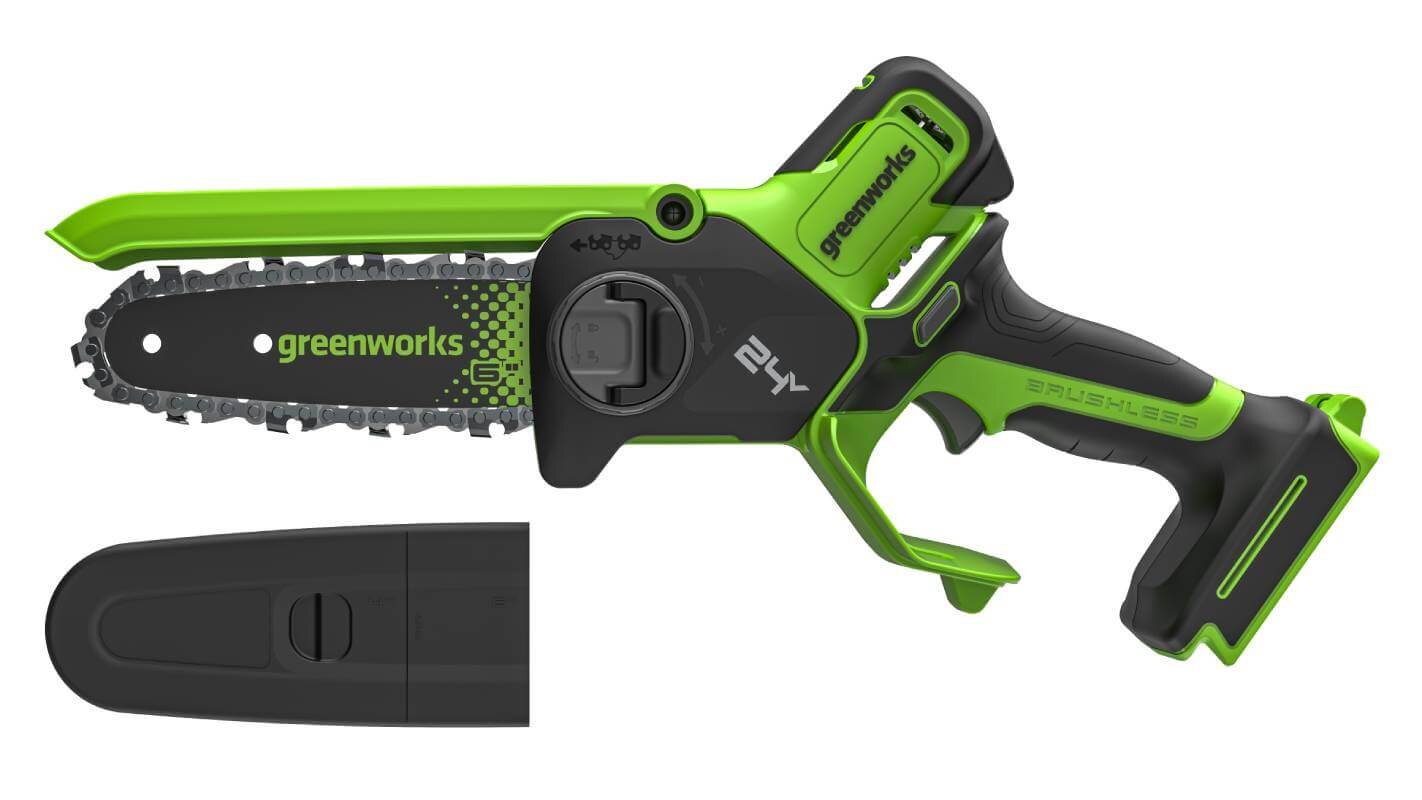 Пила садовая аккумуляторная GREENWORKS GD24CS15 (2010107) [24В, без акб и з/у]