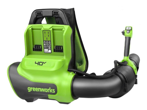 Воздуходувка аккумуляторная ранцевая GREENWORKS (2408107) [40В, без акб и з/у]
