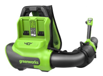 Воздуходувка аккумуляторная ранцевая GREENWORKS (2408107) [40В, без акб и з/у]