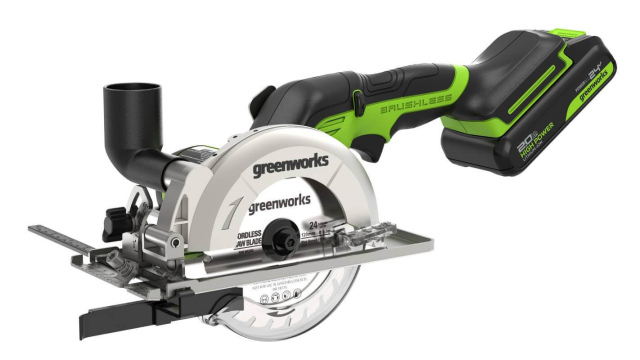 Пила дисковая аккумуляторная мини GREENWORKS G24MCS (1501207CUA)