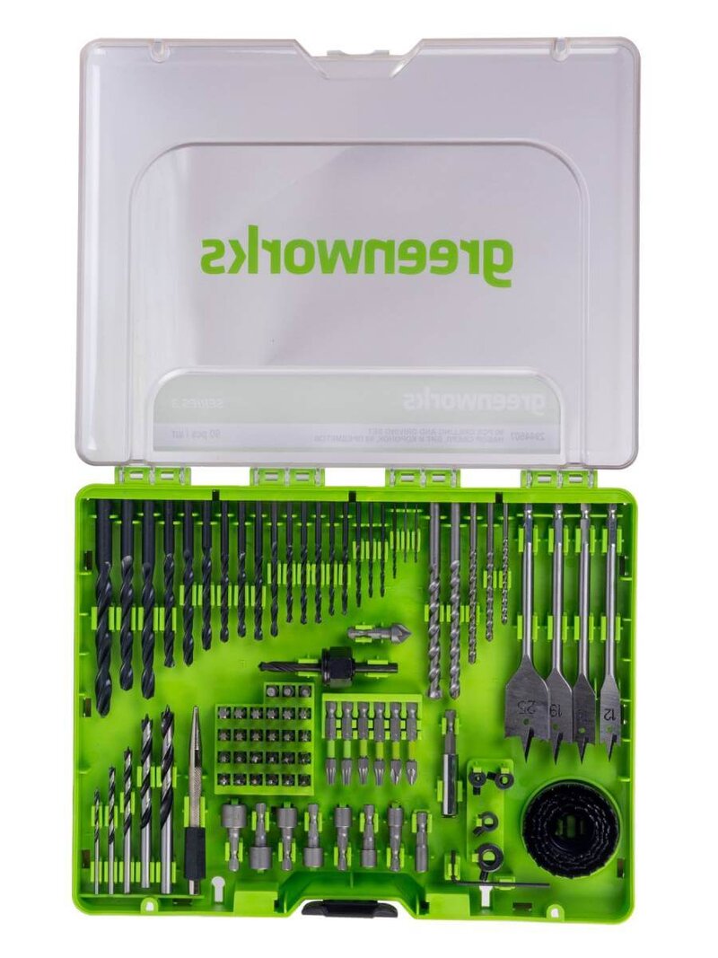 Набор бит и сверл GREENWORKS 90 шт. (2944607)