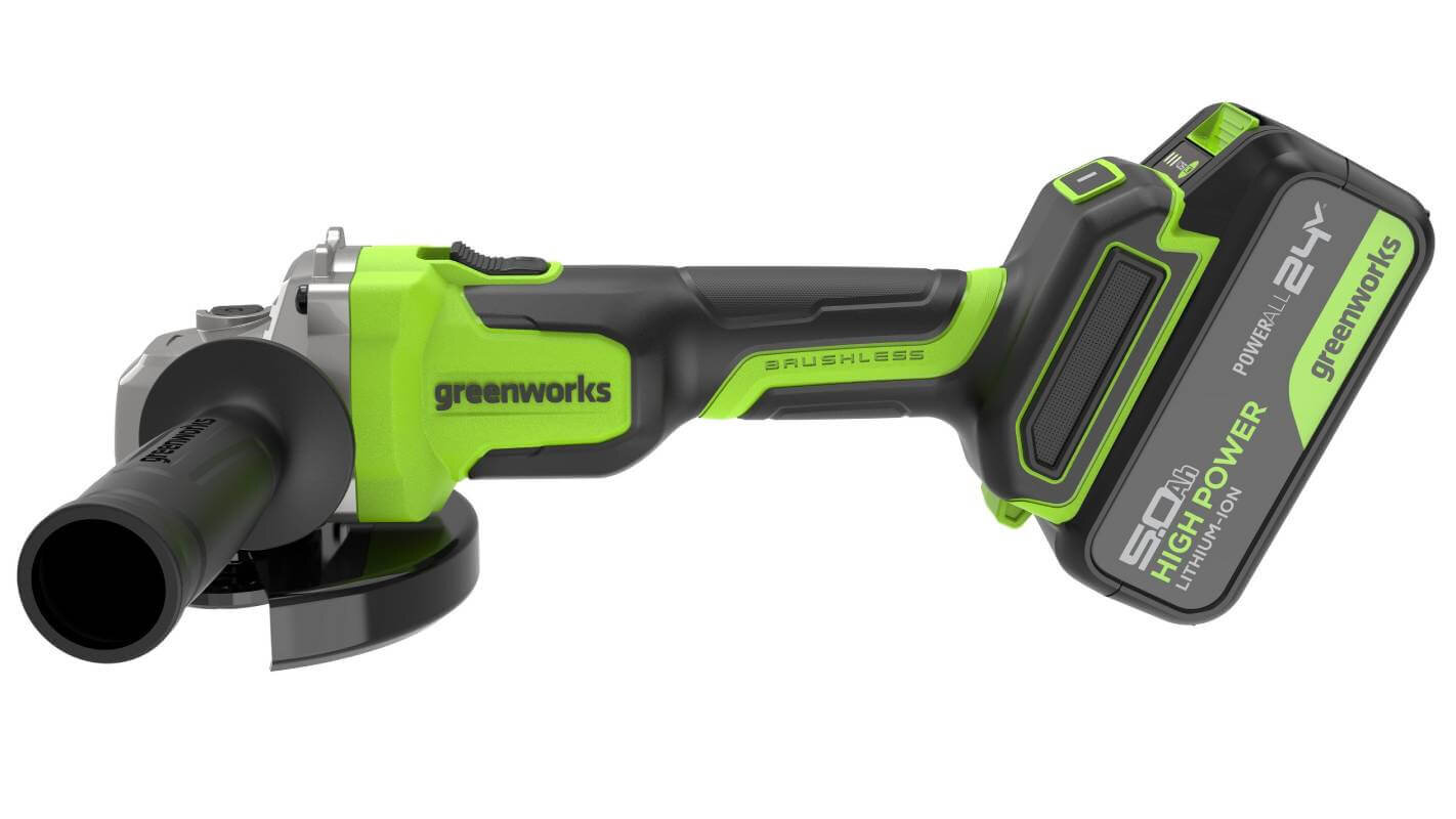 Шлифмашина угловая аккумуляторная GREENWORKS AG590 (3201007CUG)