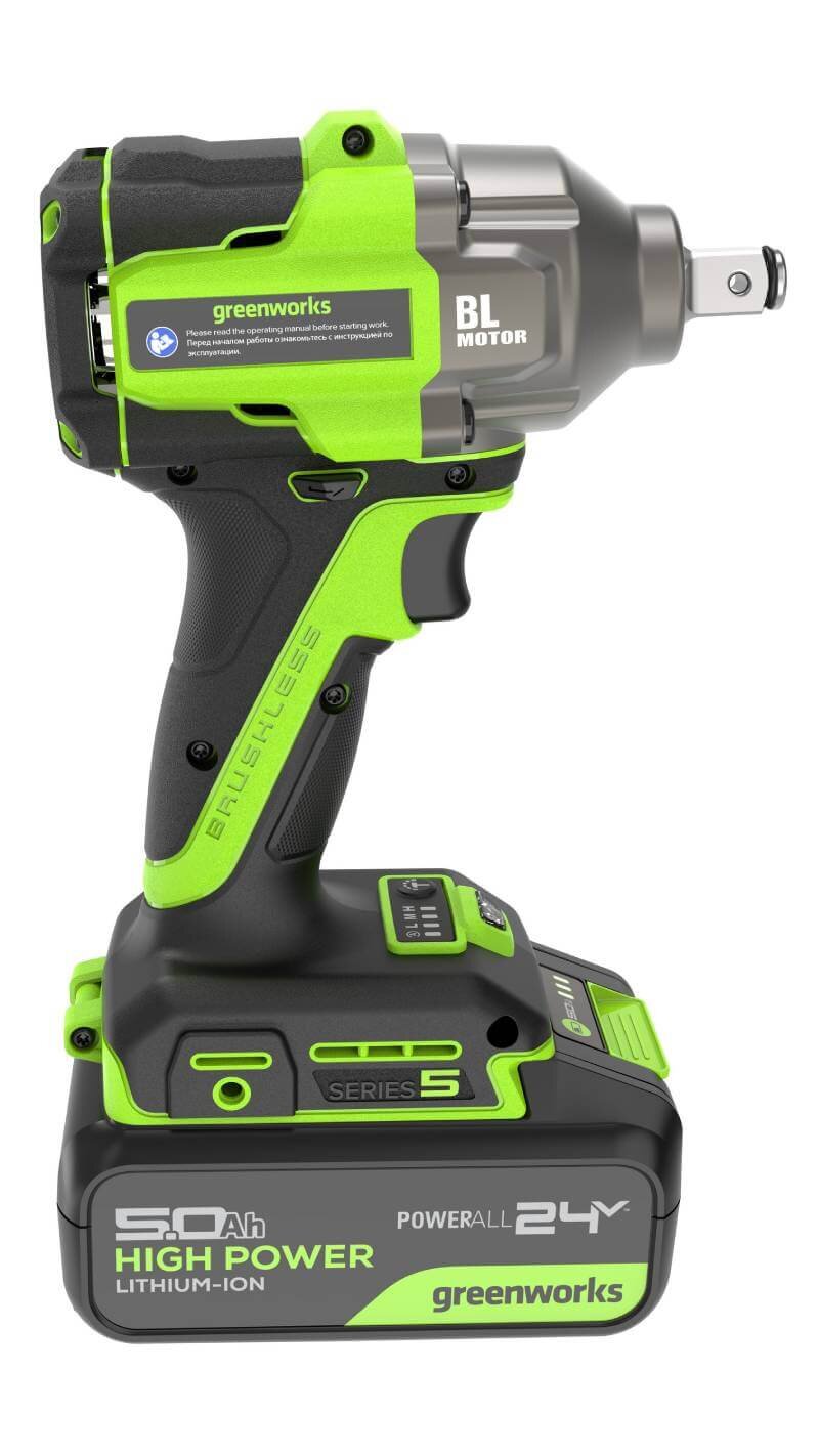 Гайковерт аккумуляторный ударный GREENWORKS IW5500 (3805007CUG)