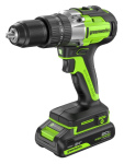 Дрель-шуруповерт ударный Greenworks GD24DD60 (3704107CUC) [24В, 2х2.0 Ач, бесщеточный, кейс]