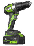 Дрель-шуруповерт ударный Greenworks GD24DD60 (3704107CUB) [24В, 1х4.0 Ач, бесщеточный, кейс]