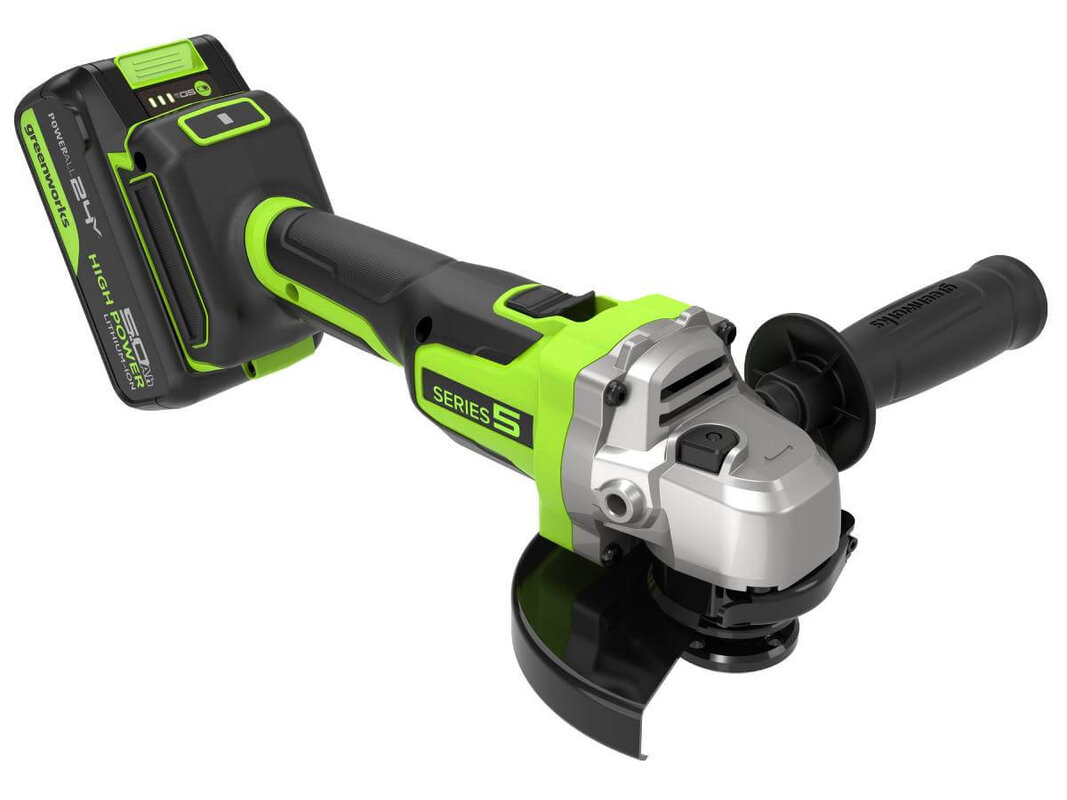 Шлифмашина угловая аккумуляторная GREENWORKS AG590 (3201007CUG)