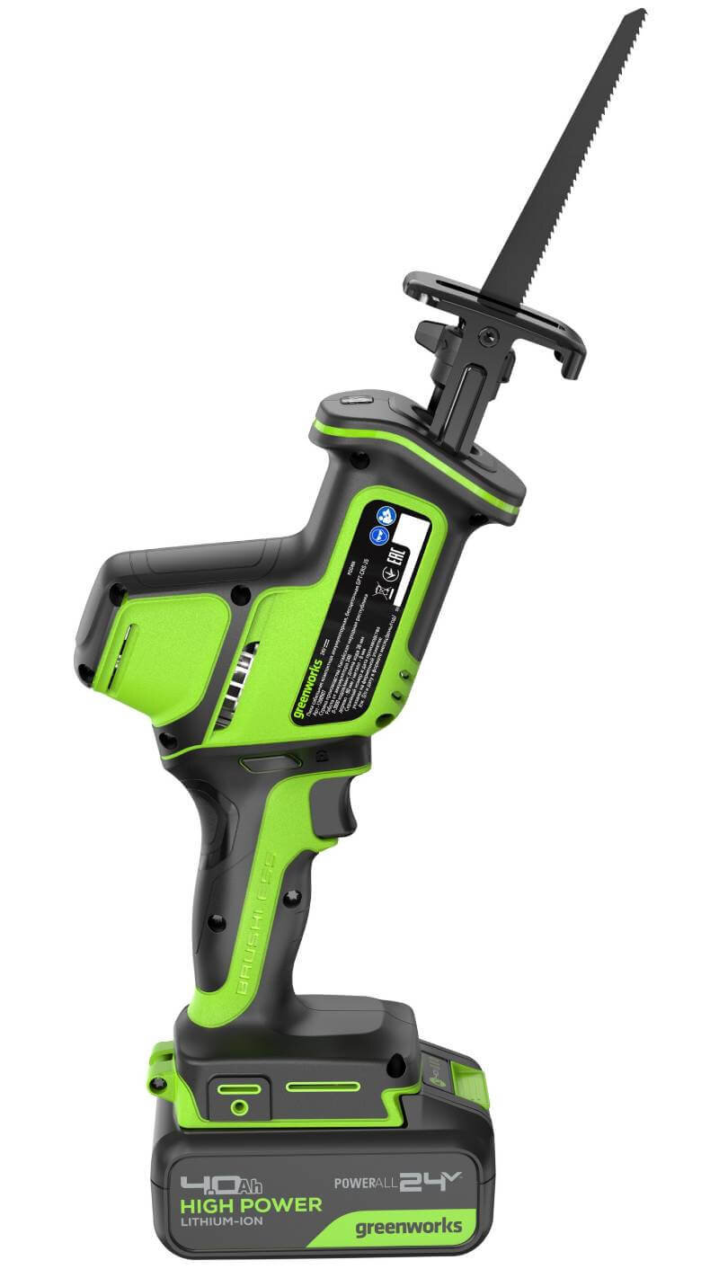 Пила сабельная аккумуляторная GREENWORKS GPT-CRS-25 (1200507CUB)