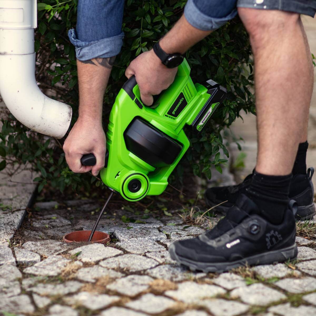 Машина прочистная аккумуляторная GREENWORKS G24DA без АКБ и ЗУ (3707307)