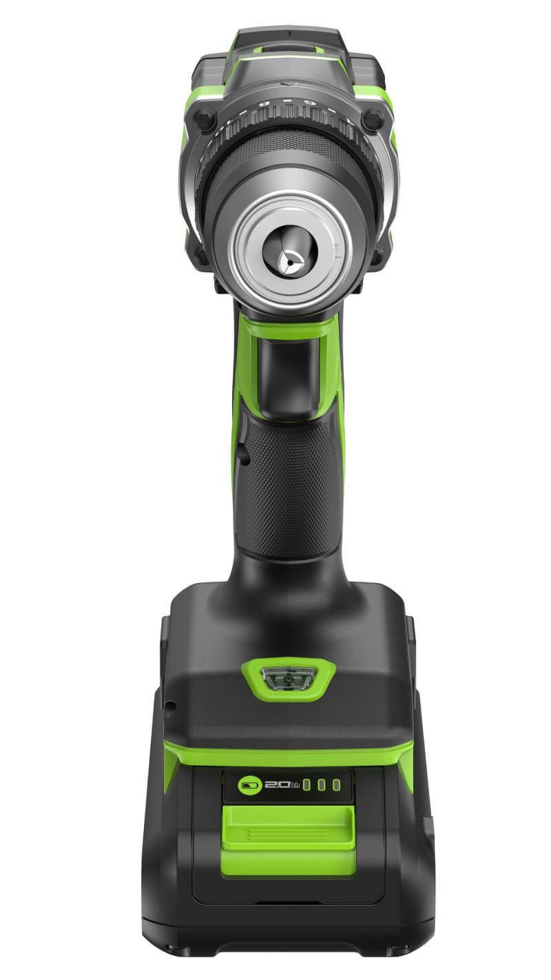 Дрель-шуруповерт Greenworks DD560 Anti-kickback (3708407CUA) [24В, 1х2.0 Ач, бесщеточный, кейс]