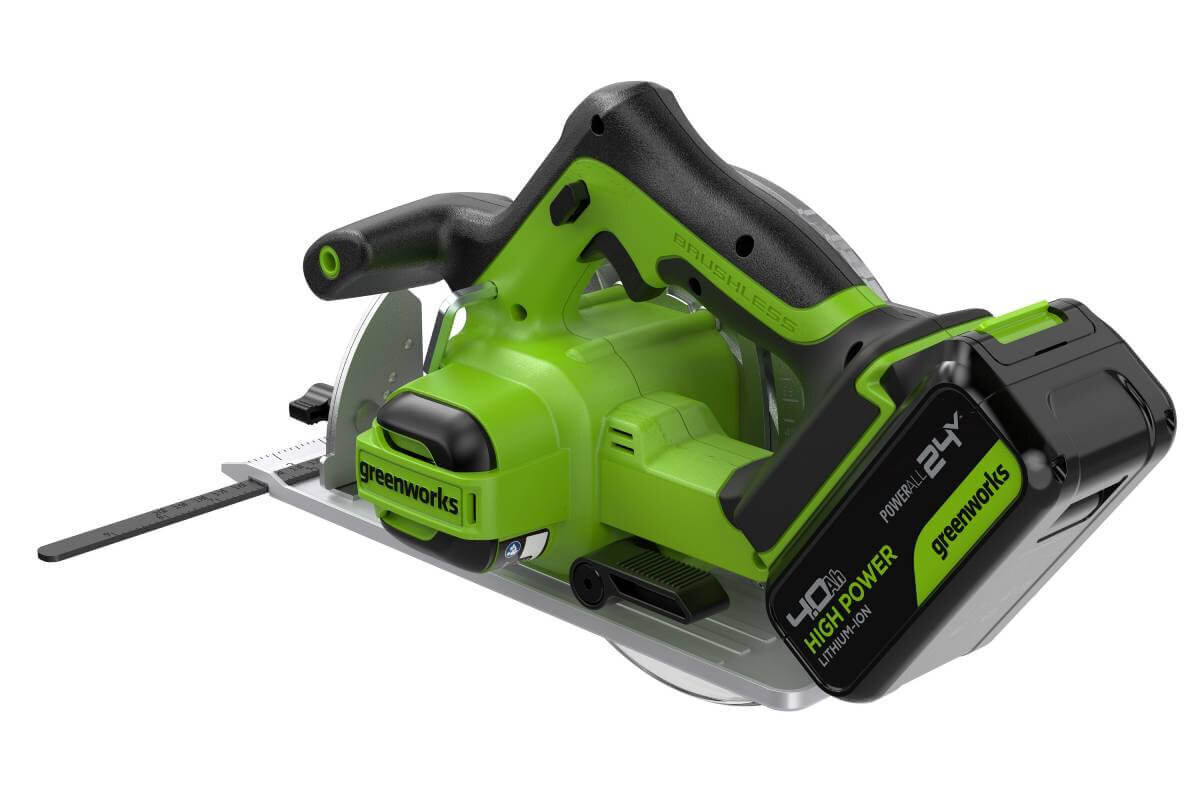 Пила дисковая аккумуляторная GREENWORKS GD24CS (1500907CUB)
