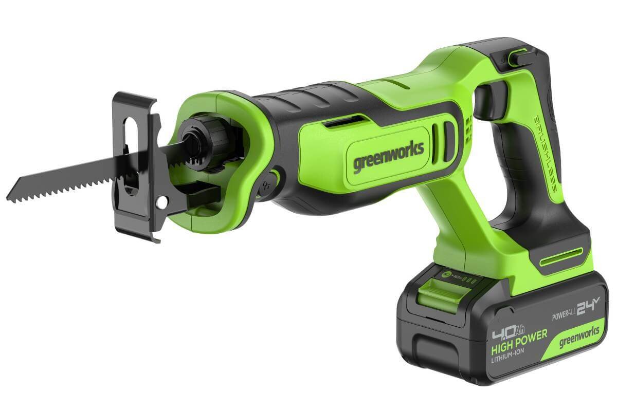 Пила сабельная аккумуляторная GREENWORKS GPT-BLRS-1 (1200607CUB)