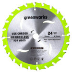Диск пильный по дереву GREENWORKS 184х20х24Т (2943407)
