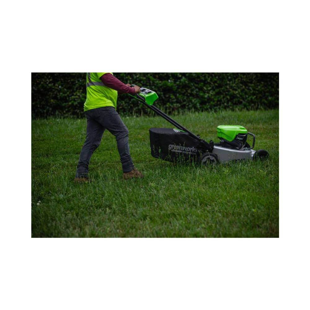 Газонокосилка аккумуляторная GREENWORKS LM221S (2519407) [82В, без АКБ и ЗУ]