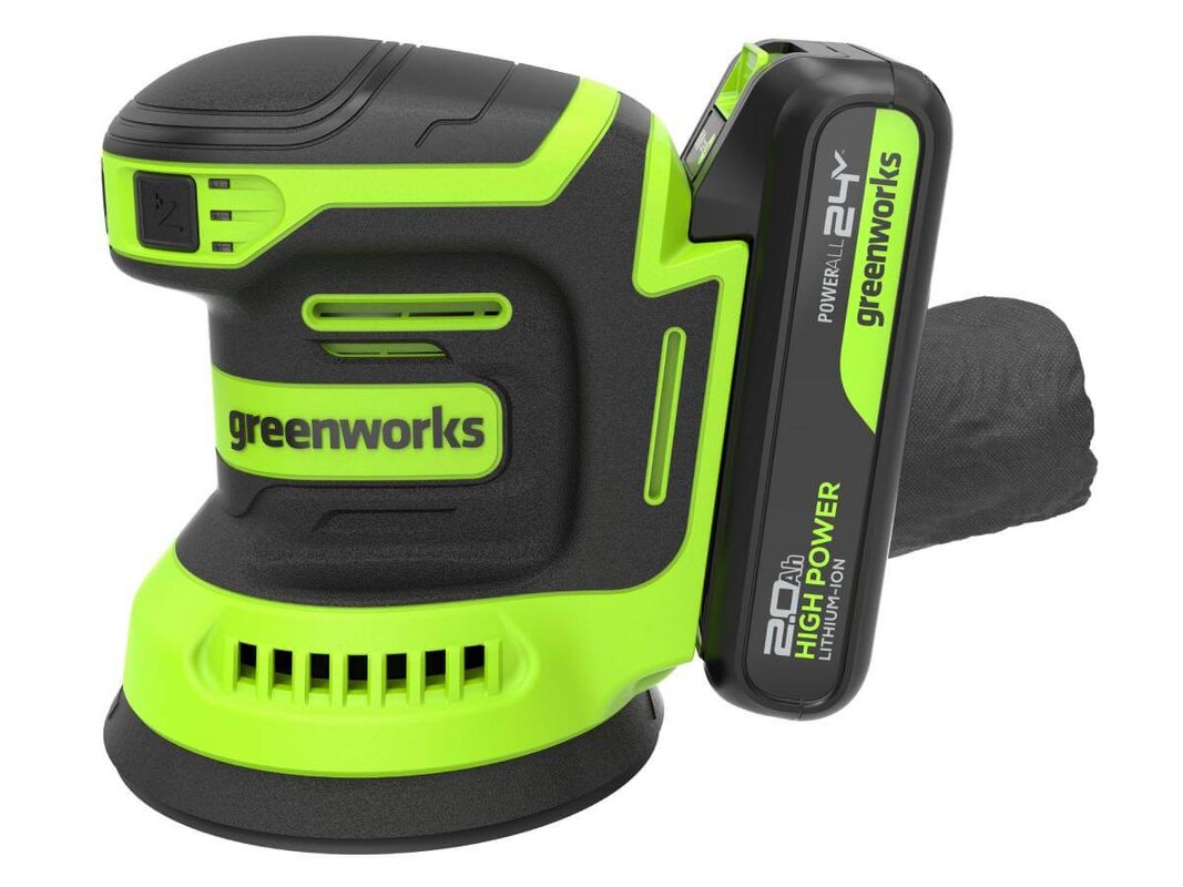 Шлифмашина эксцентриковая (орбитальная) аккумуляторная GREENWORKS (3100907CUA)