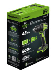 Дрель-шуруповерт Greenworks DD345 (3708307CUC) [24В, 2х2.0 Ач, бесщеточный, кейс]