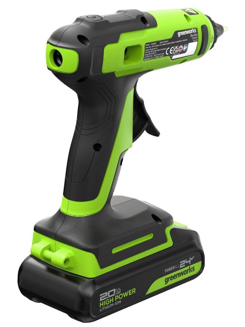 Пистолет термоклеевой аккумуляторный GREENWORKS G24GLG (3502207CUA)