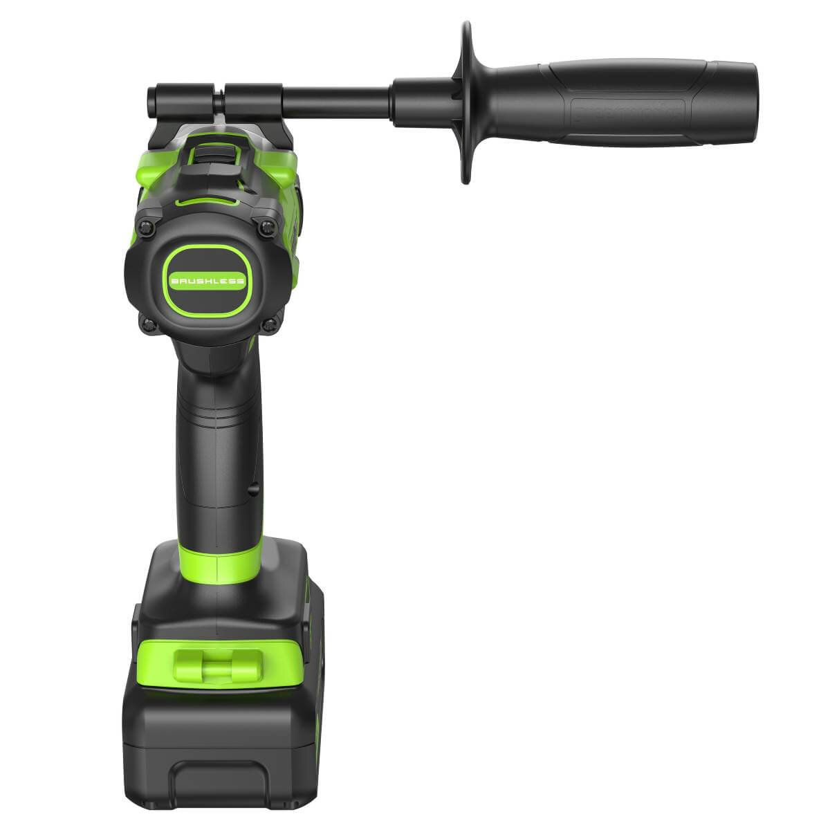 Дрель-шуруповерт ударный Greenworks GD24DD140 Anti-kickback (3707607CUD) [24В, 2х4.0 Ач, бесщеточный, кейс]