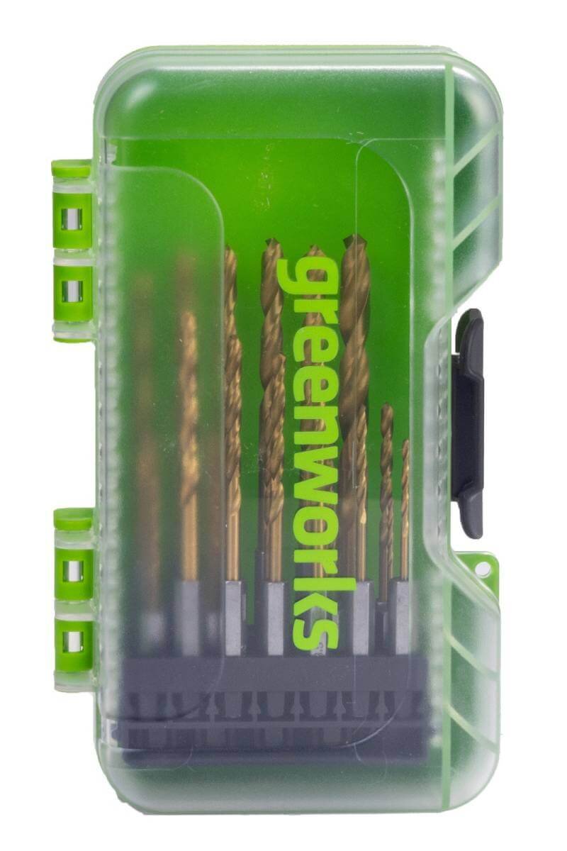 Набор сверл по металлу 1,5-8 мм GREENWORKS 22 шт. (2943907)