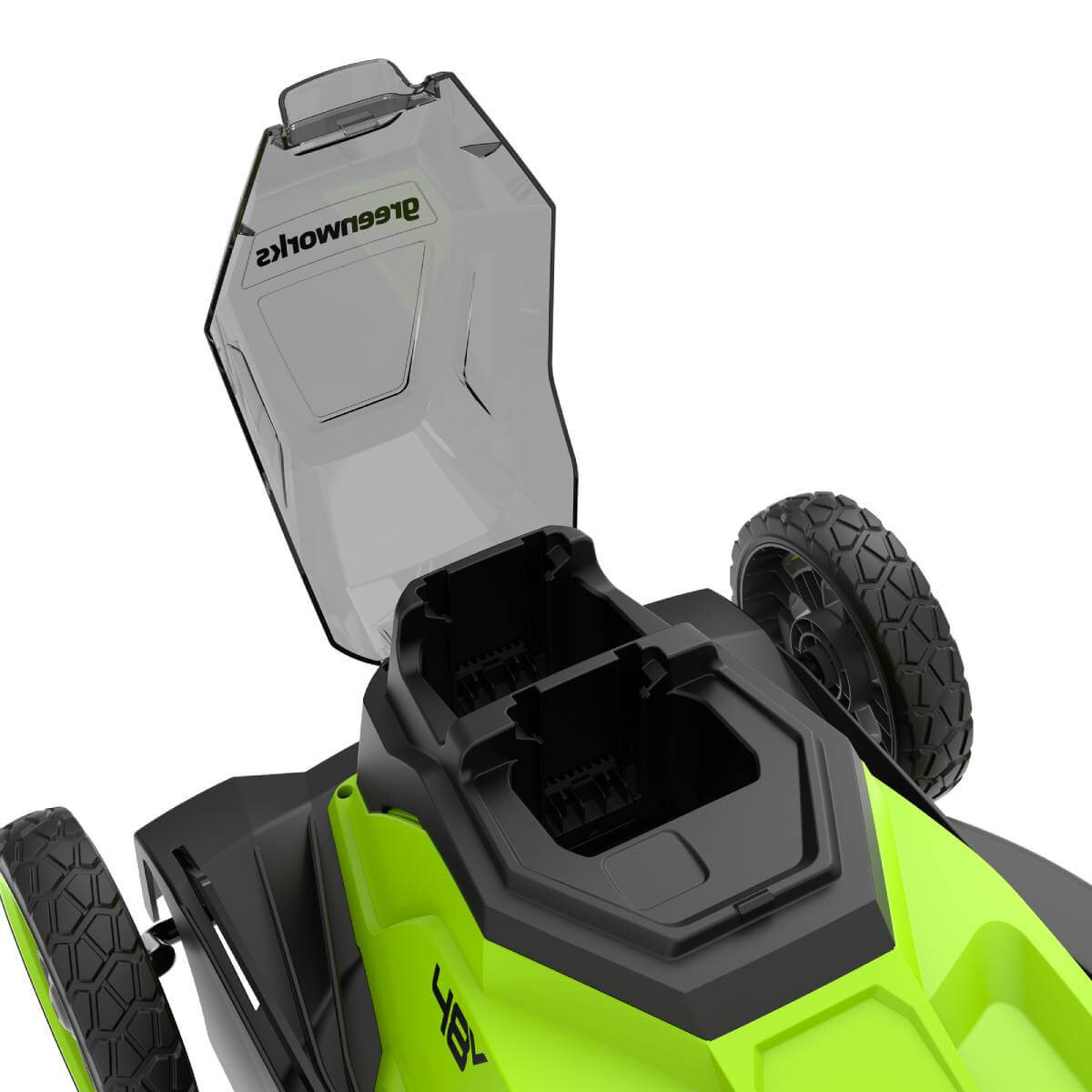 Газонокосилка аккумуляторная GREENWORKS G24X2LM411 (2520907UD) [2х24В, 2х4.0 Ач, з/у]