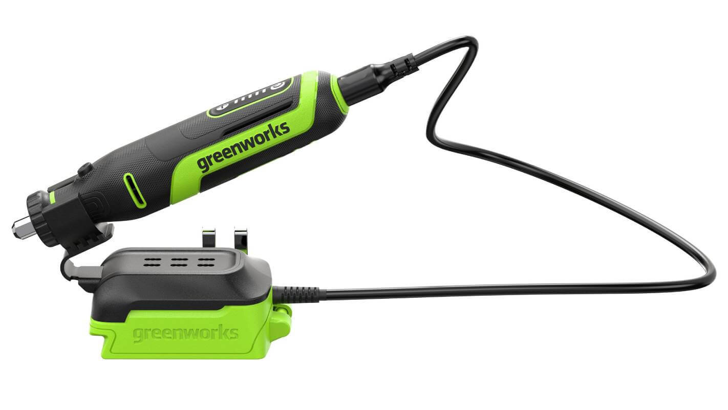 Гравер аккумуляторный GREENWORKS G24RT без АКБ и ЗУ+ принадлежности (3200807)