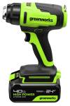 Фен строительный аккумуляторный (термофен) GREENWORKS G24HG (3400207CUB)